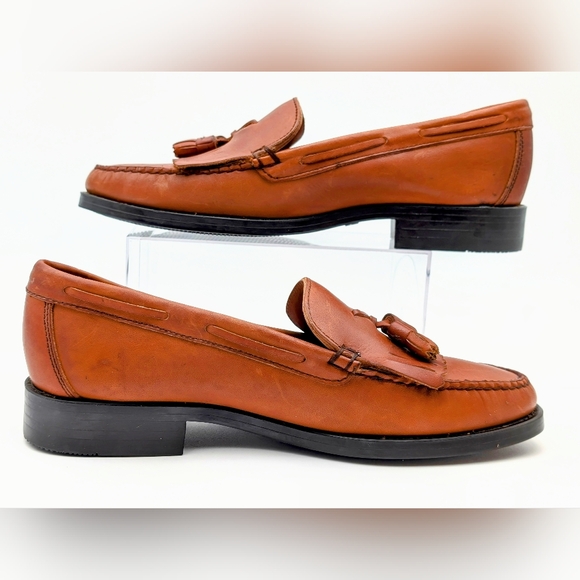 Bass Weejuns Brown Leather Tassel Loafers - Men’s 9.5 M - Picture 3 of 12